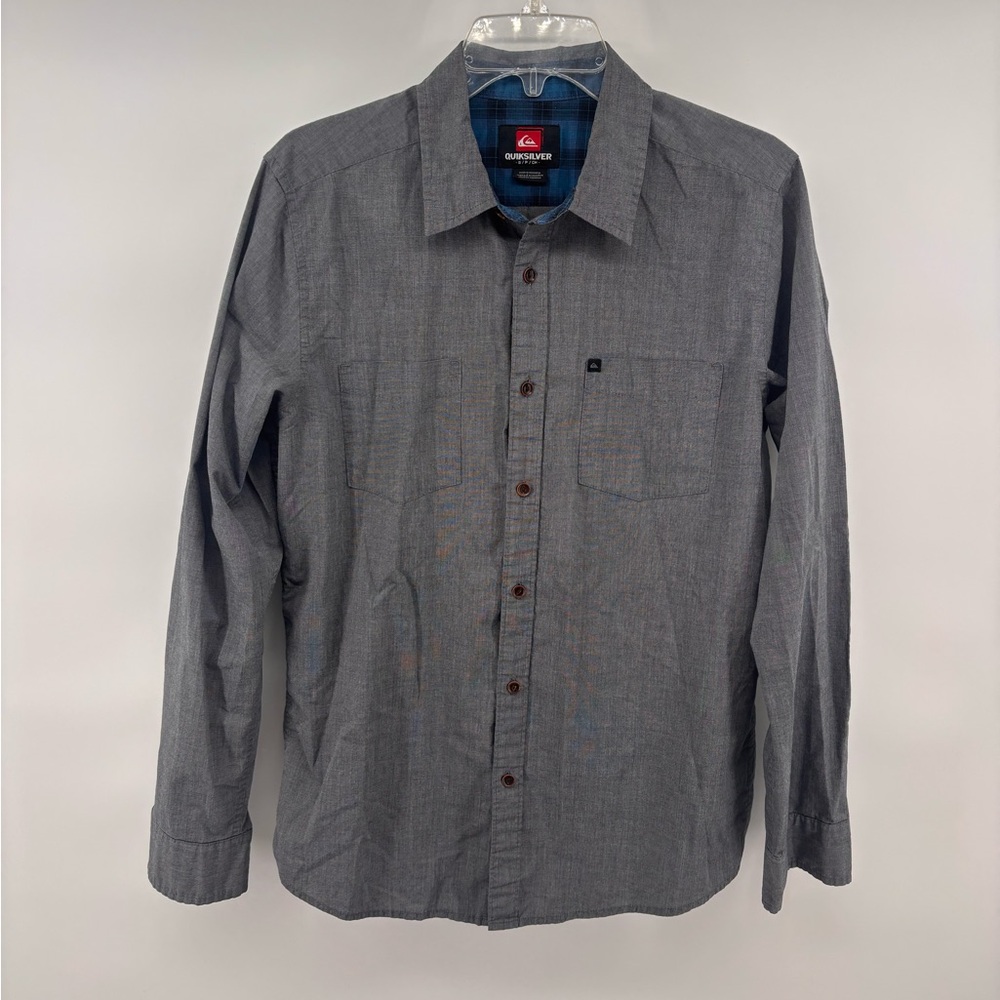 Quiksilver Men's Gray Casual Button‎ Down Shirt